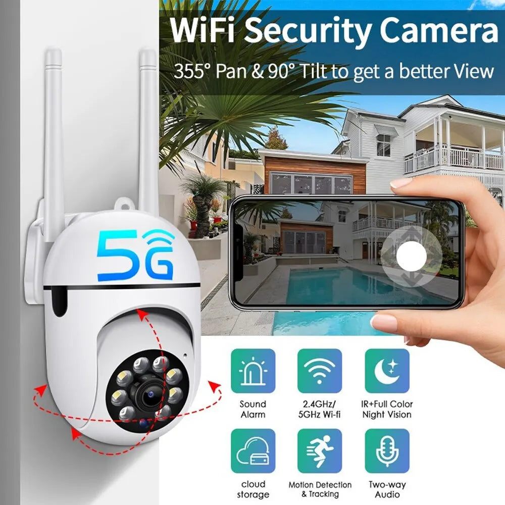 3MP Wifi IP Camera Outdoor Wired Security Surveillance Camera AI Human Tracking Two Way Audio Night Color Cam