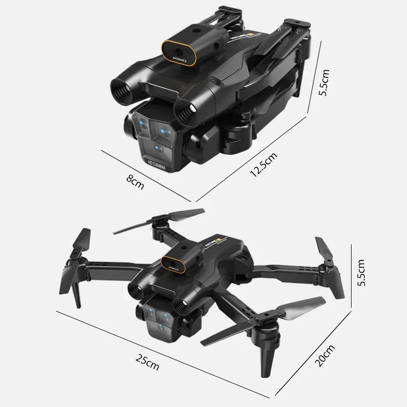 New M4 RC Drone 4K Professinal With 5G WIFI MINI Dron Triple HD Camera Foldable RC Quadcopter FPV Height Hold Apron Sell ADD LED