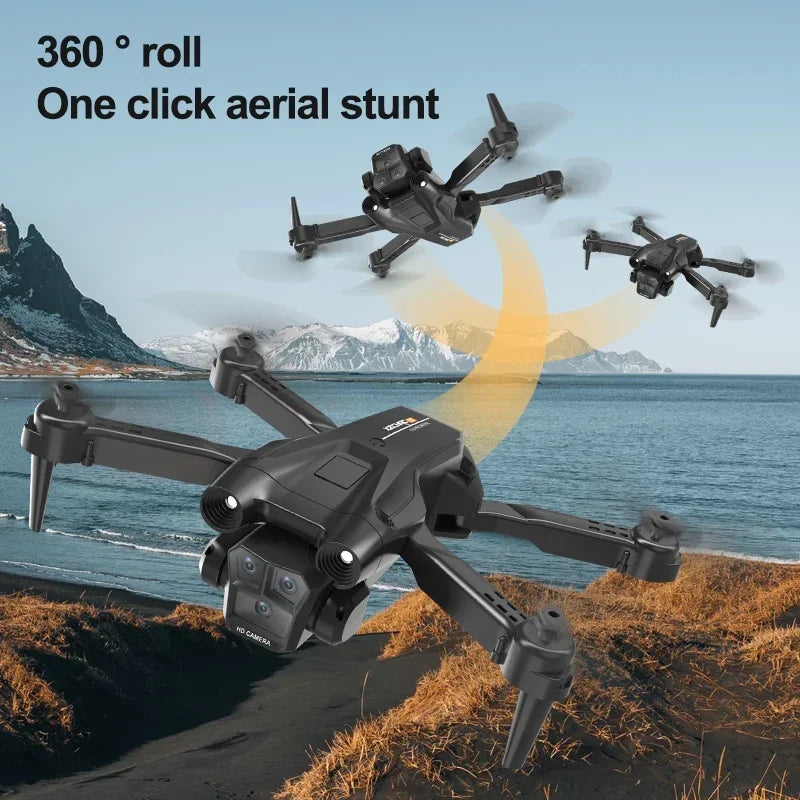 New M4 RC Drone 4K Professinal With 5G WIFI MINI Dron Triple HD Camera Foldable RC Quadcopter FPV Height Hold Apron Sell ADD LED