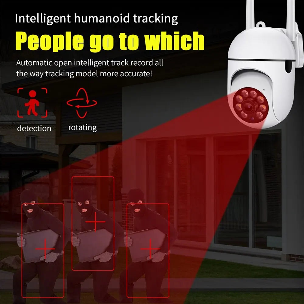 3MP Wifi IP Camera Outdoor Wired Security Surveillance Camera AI Human Tracking Two Way Audio Night Color Cam